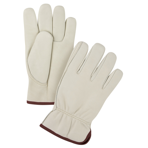Gants de conducteur doubl&eacute;s pour l'hiver de premi&egrave;re qualit&eacute;, Grand, Paume en Cuir fleur de vache, Molleton Duraquip Inc