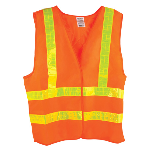 Dynamic Traffic Vest, High Visibility Orange, Medium, Polyester Duraquip Inc