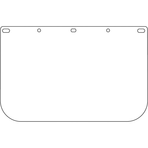 Dynamic Die Cut Faceshield Visor, PETG, Clear Tint Duraquip Inc