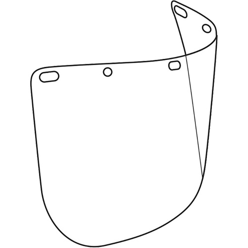 Dynamic Die Cut Faceshield Visor, Polycarbonate, Clear Tint Duraquip Inc