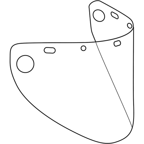 Dynamic Die Cut Formed Faceshield Visor, Polycarbonate, Clear Tint Duraquip Inc