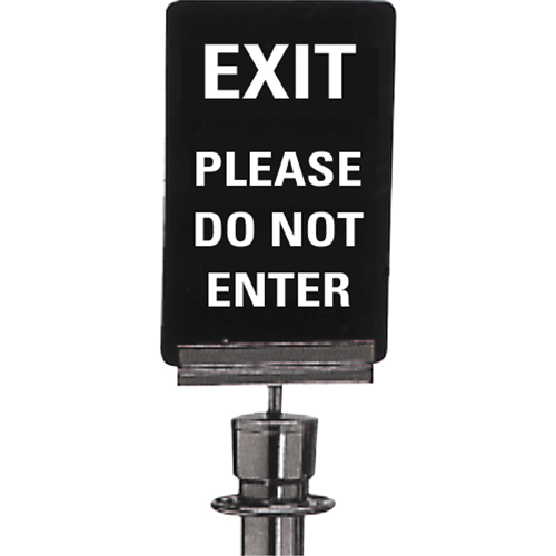 "Exit: Please Do Not Enter" Crowd Control Sign, 11" x 7", Plastic, English Duraquip Inc