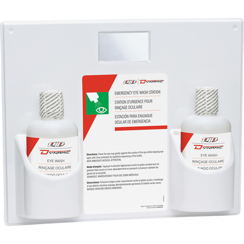 Douche oculaire avec solution isotonique Dynamic, Double Duraquip Inc
