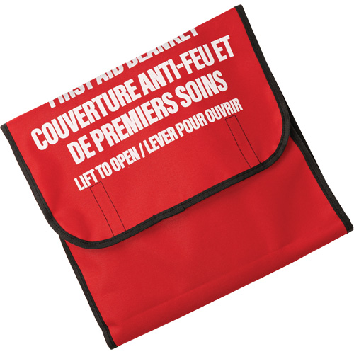 Dynamic Fire Blanket with Nylon Pouch Holder, Wool, 60"L x 71"W Duraquip Inc