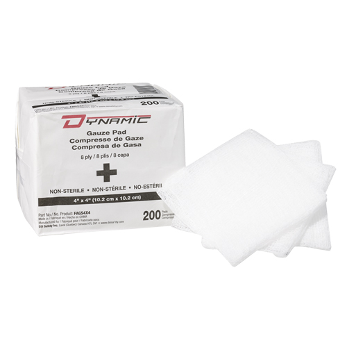&eacute;ponge de gaze Dynamic, Tampon, 4" lo x 4" la, Dispositif m&eacute;dical Classe 1 Duraquip Inc