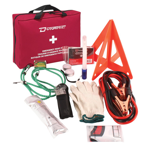 Dynamic S.O.S. Emergency Road Side Kit, Class 1 Medical Device, Nylon Bag Duraquip Inc