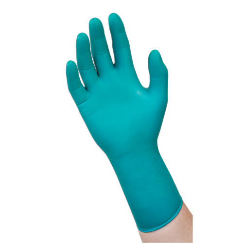 93-260 Chemical Resistant Disposable Gloves, X-Small, Neoprene/Nitrile, 7.8-mil, Powder-Free, Green Duraquip Inc