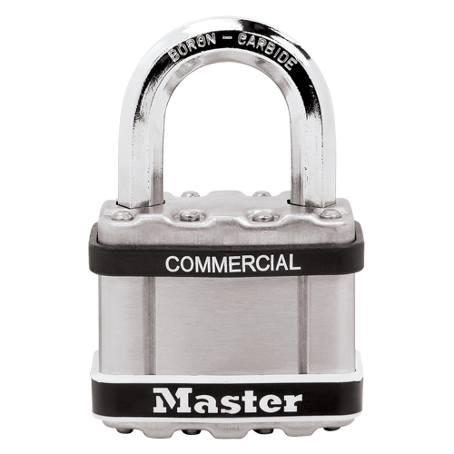 Laminated Padlock, Silver, Keyed Different, Laminated Steel, 2" Width Duraquip Inc