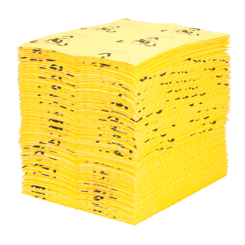 Premium Caution Pads, Universal, 15" x 18", 24.4 gal. Absorbancy Duraquip Inc