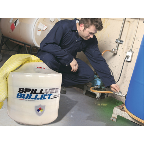 Barrage pour mati&egrave;res dangereuses Spillver Bullet, Mati&egrave;res dangereuses, 50' lo x 5" la, Absorption 14 gal. Duraquip Inc