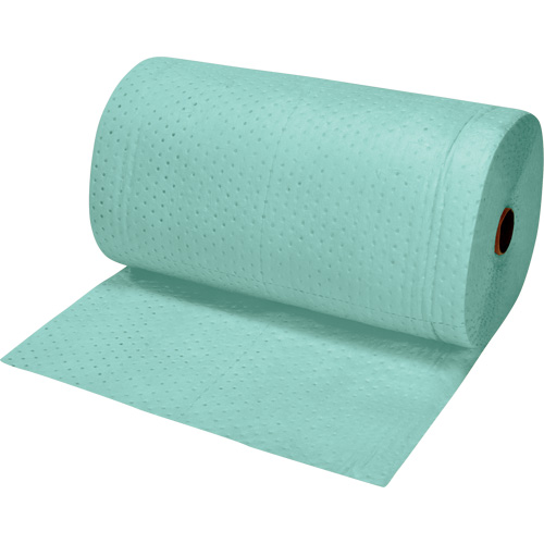Rouleaux absorbants li&eacute;s de premi&egrave;re qualit&eacute;, Lourd, 150' lo x 30" la, Absorption 50 gal. Duraquip Inc