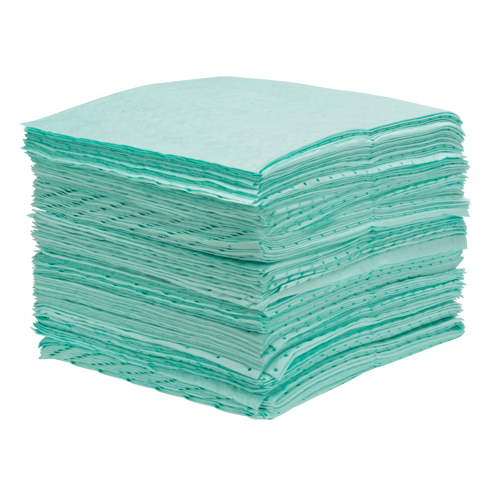 Premium Bonded Sorbent Pads, Hazmat, 15" x 18", 25 gal. Absorbancy Duraquip Inc