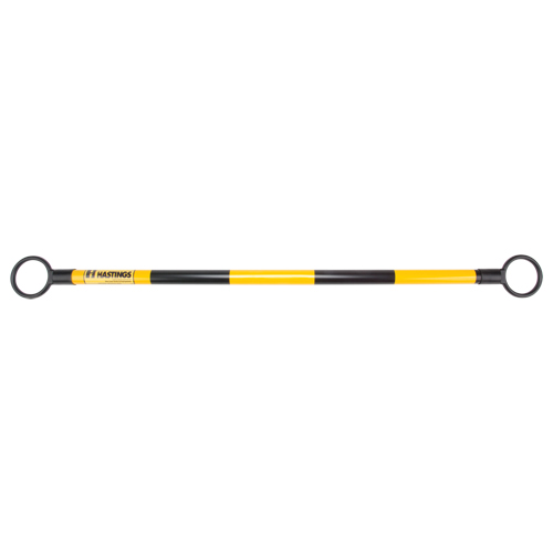 Telescopic Barricade Bar, 85" Extended Length, Black/Yellow Duraquip Inc