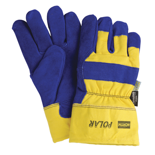 North Polar Insulated Gloves, Split Leather Palm, Size X-Large Duraquip Inc