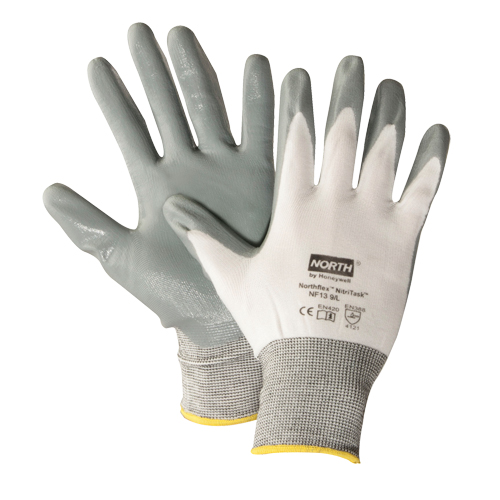 NorthFlex Nitri Task Gloves, X-Large, Nitrile Coating, 13 Gauge, Nylon Shell Duraquip Inc