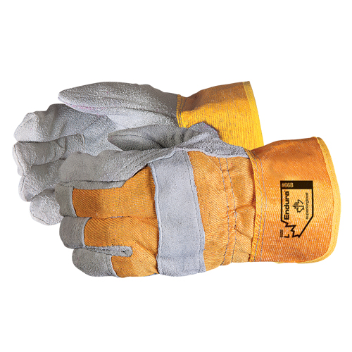 Gants d'ajusteur Endura, 2T-Grand, Paume en Cuir refendu, Doublure en Coton Duraquip Inc