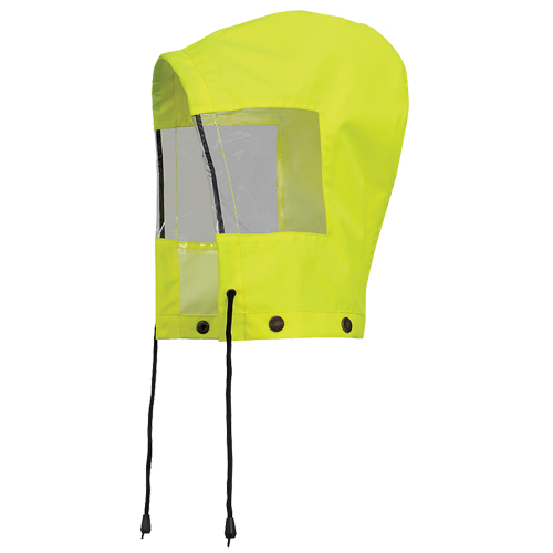 6037H Capuchon pour manteau de s&eacute;curit&eacute; imperm&eacute;able pour le contr&ocirc;le de la circulation, Jaune lime haute visibilit&eacute;, Polyester Duraquip Inc