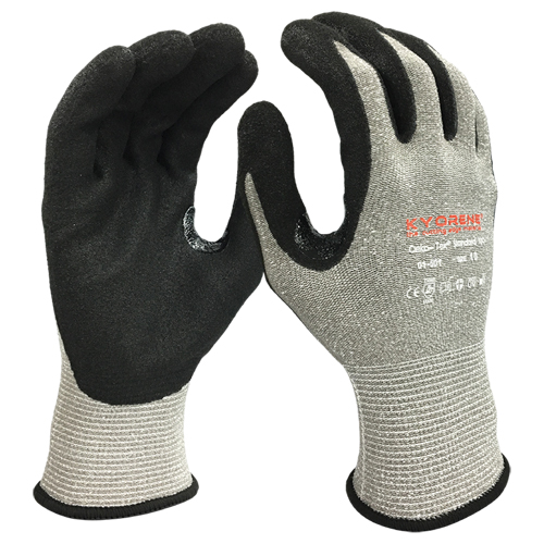 Gants r&eacute;sistants aux coupures, Taille Grand/9, Calibre 13, Rev&ecirc;tement Mousse de nitrile, Enveloppe en Kyorene, ANSI/ISEA 105 niveau 3/EN 388 niveau C Duraquip Inc
