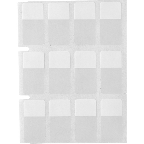 &eacute;tiquettes autoplastifiantes pour c&acirc;bles & fils de s&eacute;rie Core, Vinyle, 0,5" lo x 0,75" h, Transparent Duraquip Inc