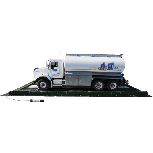 Berme de confinement secondaire pour v&eacute;hicules Ride-Side Berm, Capacit&eacute; 7500 gal. US, 20' la x 40' lo x 15" h, Support en L Duraquip Inc