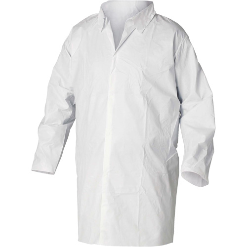 KleenGuard A20 Lab Coats, SMS, White, X-Large Duraquip Inc