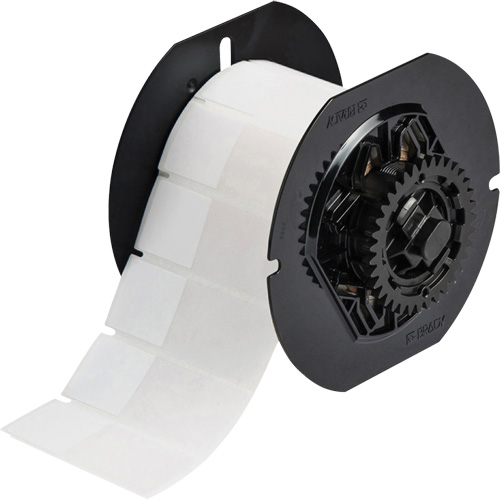 Self-Laminating Wire & Cable Label, Vinyl, 1" L x 2.6" H, Clear/White Duraquip Inc