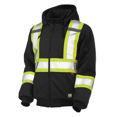 Insulated Safety Hoodie, Polyester, Large, Black Duraquip Inc