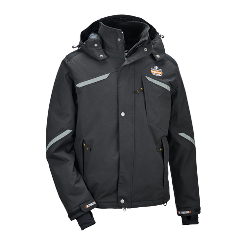 N-Ferno&reg; 6466 Thermal Jacket, Men's, Small, Black Duraquip Inc