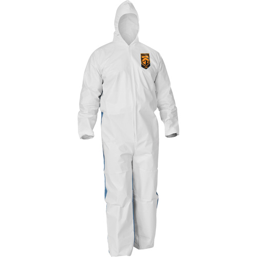 Combinaisons avec dos respirant Kleenguard A40, Grand, Bleu/Blanc, Microporeux/SMS Duraquip Inc