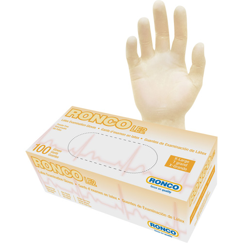 Gants jetables, T-Grand, Latex, 4 mils, Sans poudre, Naturel, Classe 2 Duraquip Inc
