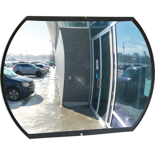 Miroir convexe rectangulaire/rond avec support, 18" h x 26" la, Int&eacute;rieur/Ext&eacute;rieur Duraquip Inc
