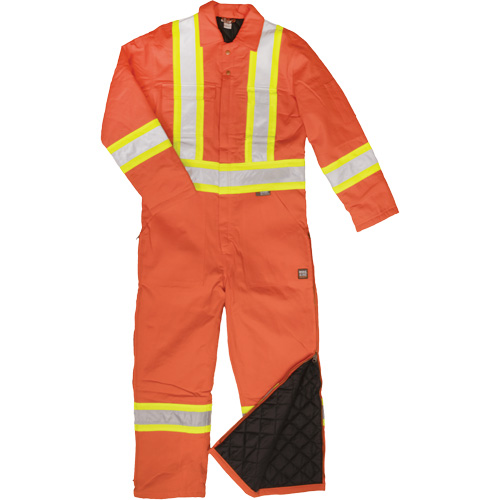 Reflective Duck Coveralls, Small, Orange Duraquip Inc