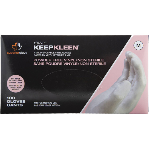 Disposable Gloves, Small, Vinyl, 4-mil, Powder-Free, White Duraquip Inc