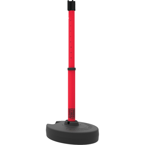 Base pour montant de barri&egrave;re PLUS, Hauteur de 42", Rouge Duraquip Inc