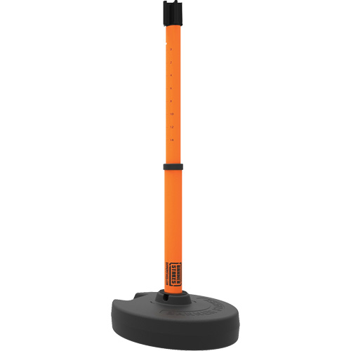 PLUS Barrier Post Set Receiver, 42" High, Orange Duraquip Inc