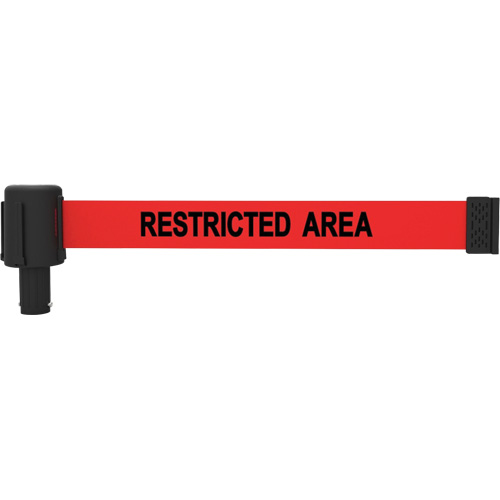PLUS Banner Cassette, Restricted Area, 15', Red Tape Duraquip Inc