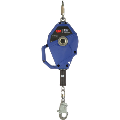 Cordage de s&eacute;curit&eacute; autor&eacute;tractable avec verrouillage intelligent, 20', Acier inoxydable, Pivotant Duraquip Inc