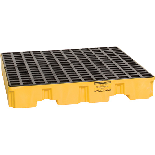 Palette de confinement des d&eacute;versements, Capacit&eacute; de d&eacute;versement 66 gal. US, 51,5'' x 51,5'' x 8" Duraquip Inc