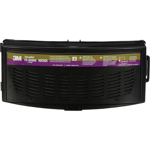 Versaflo Multi-Gas/HE Cartridge, Ammonia/Chlorine Dioxide/Chlorine Gas/Hydrogen Chloride/Hydrogen Fluoride/Mercury/Methylamine/Organic Vapour/Particulates/SO2 Sulfur Dioxide, Pack of 1 Duraquip Inc