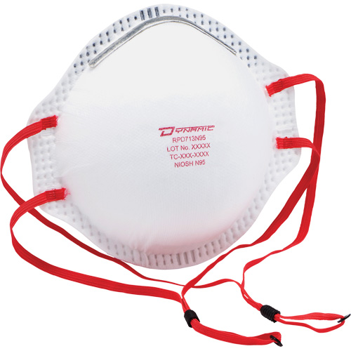 Dynamic Particulate Respirator, N95, NIOSH Certified, One Size Duraquip Inc