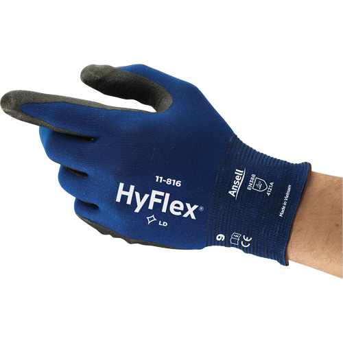 Gants HyFlex 11-816, 6, R&ecirc;vetement Mousse de nitrile, Calibre 18, Enveloppe en Nylon/Spand Duraquip Inc