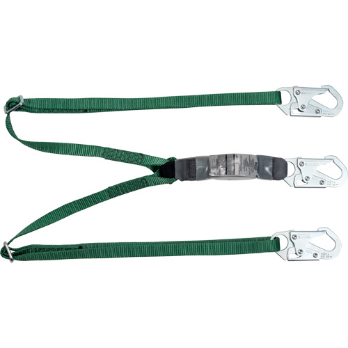 V-Series Lanyard, 6', Snap Hook Center, Snap Hook Leg Ends, Polyester Duraquip Inc