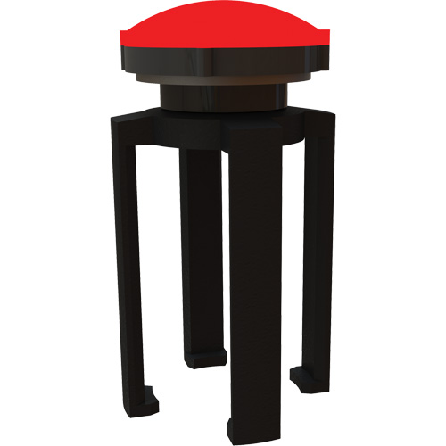 Balise stroboscopique rouge et support pour le syst&egrave;me de barri&egrave;re PLUS, Noir Duraquip Inc
