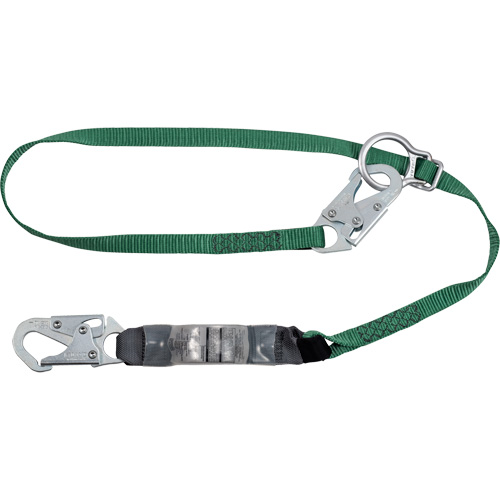 V-Series Tie-Back Lanyard, 6', Rebar Hook Center, Snap Hook Leg Ends, Polyester Duraquip Inc
