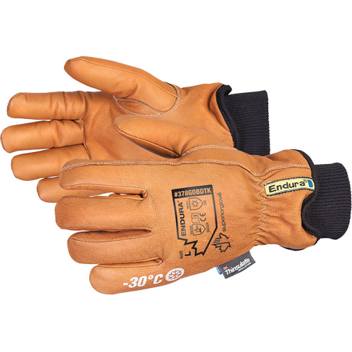 Gants de conducteur de luxe pour l'hiver Endura, T-petit, Paume en Cuir fleur de ch&egrave;vre, Thinsulate Duraquip Inc