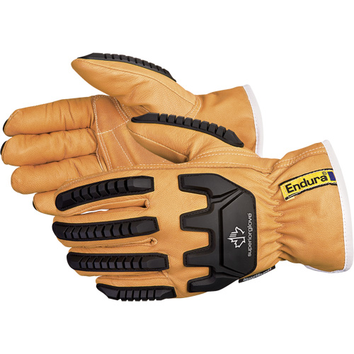 Gants de conducteur antichocs Endura, T-petit, Paume en Cuir fleur de ch&egrave;vre, Thinsulate Duraquip Inc