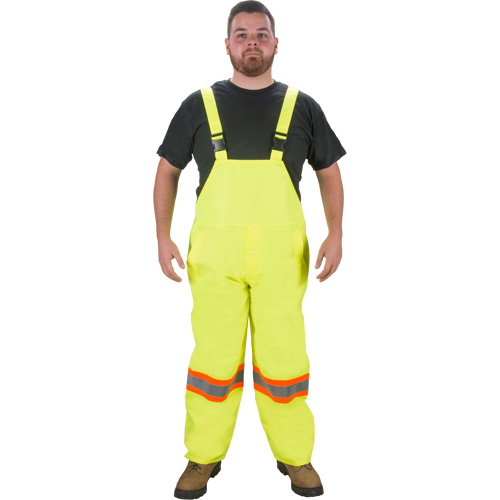 RZ1000 Rain Bib Pants, Polyester, Small, High Visibility Lime-Yellow Duraquip Inc