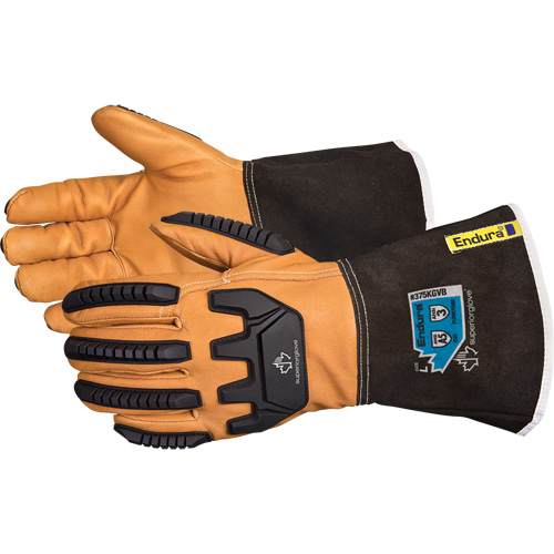 Gants de conducteur antichocs Endura, Petit, Paume en Cuir fleur de ch&egrave;vre, Kevlar Duraquip Inc