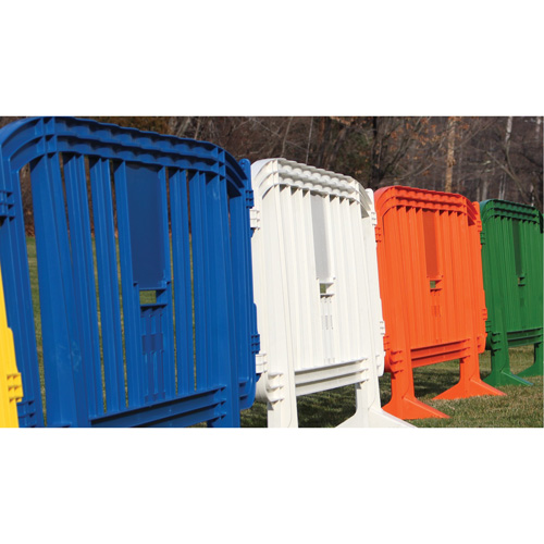 Movit Barricade, Interlocking, 78" L x 39" H, Yellow Duraquip Inc