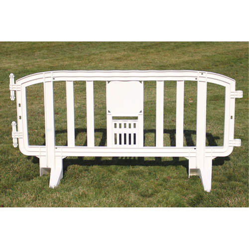 Barricade Movit, Emboîtables, 78" lo x 39" h, Blanc Duraquip Inc